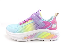 Skechers lavender/multi rainbow cruisers sneaker med blink